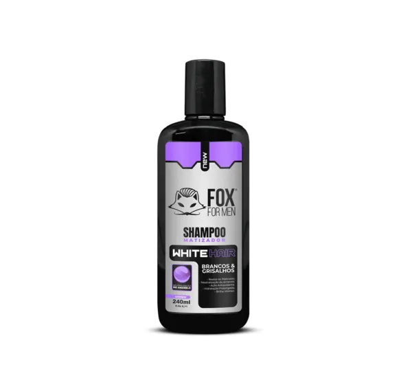 SHAMPOO MATIZADOR WHITE HAIR 240ml - FOX FOR MEN SHAMPOO MATIZADOR WHITE HAIR 240ml - FOX FOR MEN