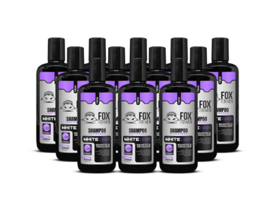 SHAMPOO MATIZADOR WHITE HAIR 240ml - 12 UNIDADES - FOX FOR MEN