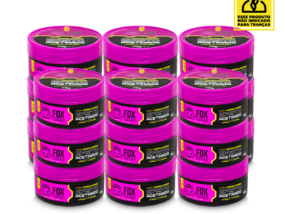 18 Cera Modeladora Efeito Acetinado - 70g - Fox For Men - 18 unidades