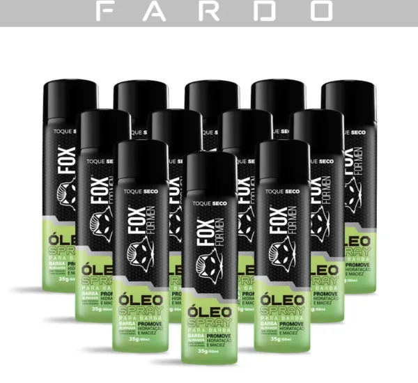ÓLEO PARA BARBA SPRAY 60ML 12 UNIDADES - FOX FOR MEN ÓLEO PARA BARBA SPRAY 60ML 12 UNIDADES - FOX FOR MEN