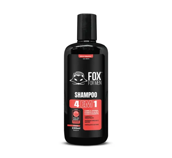 SHAMPOO 4 EM 1 240ML – FOX FOR MEN SHAMPOO 4 EM 1 240ML - FOX FOR MEN