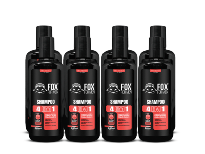 SHAMPOO-8 SHAMPOO 4 EM 1 240ML - FOX FOR MEN - 8 UNIDADES
