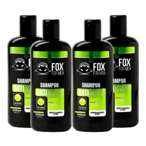 Shampoo Anti-Caspa 240ml - Fox For Men - 4 Unidades