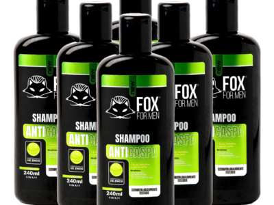 6 Shampoo Anti-Caspa 240ml - Fox For Men - 6 Unidades