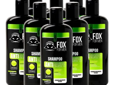 Shampoo Anti-Caspa 240ml - Fox For Men - 8 Unidades