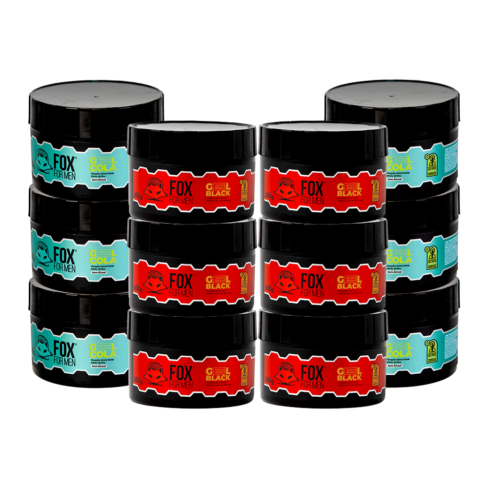 COMBO GEL FIXADOR MODELADOR - FOX FOR MEN - FOX FOR MEN