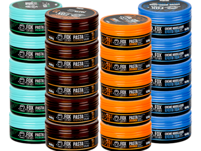 KIT PASTAS EFEITO BRILHO ATACADO 20 UNIDADES - FOX FOR MEN