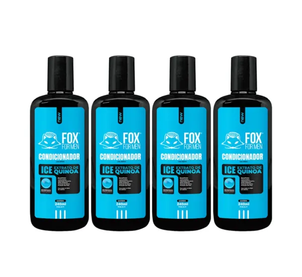 CONDICIONADOR ICE 240ML - FOX FOR MEN - 4 UNIDADES CONDICIONADOR ICE 240ML - FOX FOR MEN - 4 UNIDADES