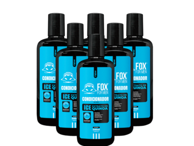 ICE-CONDICIONADOR-6 CONDICIONADOR ICE 240ML - FOX FOR MEN - 6 UNIDADES