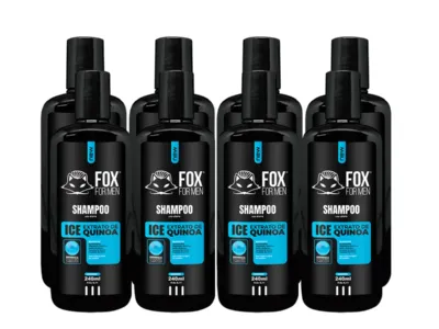 SHAMPOO ICE 240ML – FOX FOR MEN – 8 UNIDADES SHAMPOO ICE 240ML - FOX FOR MEN - 8 UNIDADES