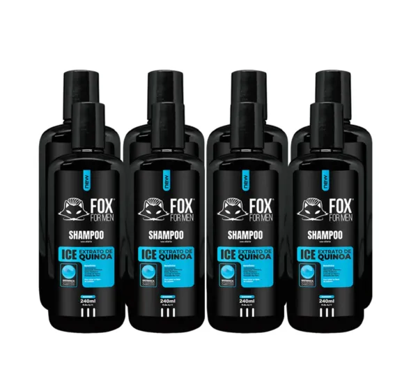 SHAMPOO ICE 240ML - FOX FOR MEN - 8 UNIDADES SHAMPOO ICE 240ML - FOX FOR MEN - 8 UNIDADES
