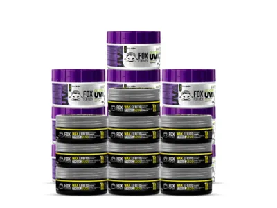 KIT 10 GEL CERA UVA 300G + 10 PASTA EFEITO SECO 120G FOX FOR MEN