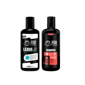 SHAMPOO 4 EM 1 E LEAVE IN HIDRATAÇÃO + FINALIZAÇÃO - FOX FOR MEN