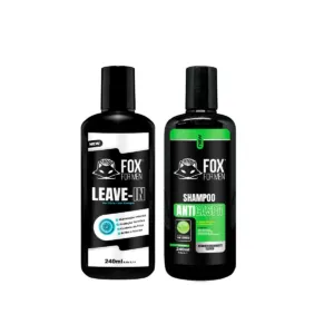 SHAMPOO ANTICASPA E LEAVE IN LIMPEZA E HDRATAÇÃO - FOX FOR MEN