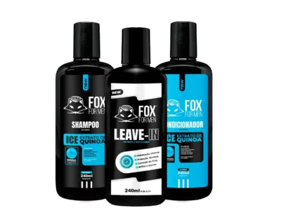 SHAMPOO E CONDICIONADOR ICE E LEAVE IN - FOX FOR MEN