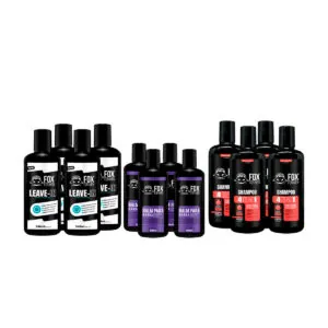 KIT 4 LEAVE + 4 BALM E 4 SHAMPOO 4 EM 1 FOR FOX MEN