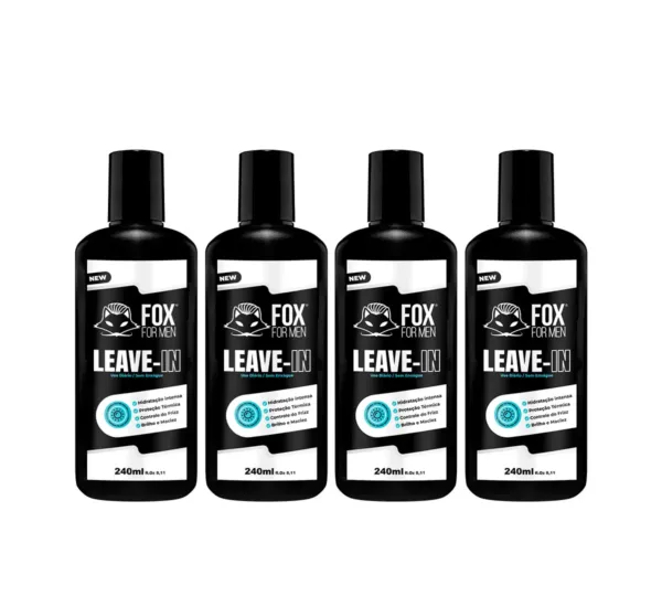 LEAVE IN 240ML FOX FOR MEN - 4 UNIDADES LEAVE IN 240ML FOX FOR MEN - 4 UNIDADES