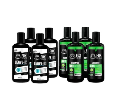 KIT 4 LEAVE IN + 4 SHAMPOO ANTICASPA FOX FOR MEN