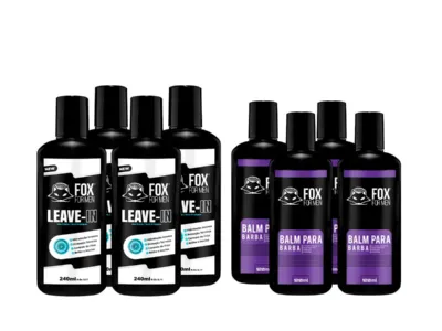 KIT 4 LEAVE IN + 4 BALM FOX FOR MEN
