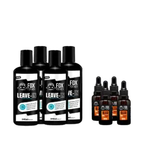 KIT 4 LEAVE IN + 4 ÓLEO EM GOTAS FOX FOR MEN KIT 4 LEAVE IN + 4 ÓLEO EM GOTAS FOX FOR MEN