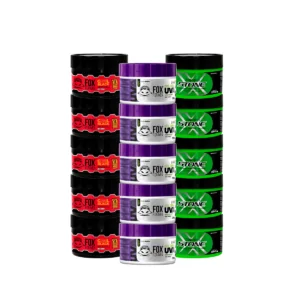 KIT 5 GEL CERA UVA + 5 BLACK + 5 MEGA STONE 250G FOX FOR MEN
