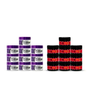 KIT 10 GEL CERA UVA 300G + 10 GEL BLACK 300G FOX FOR MEN