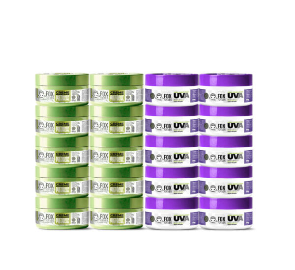 KIT 10 CREME PISTACHE + 10 CERA UVA 80G - FOX FOR MEN - FOX FOR MEN