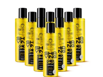 SHAVING EM GEL GOLD ALLAN CALIXTO 300ML 10 UNID - FOX FOR MEN