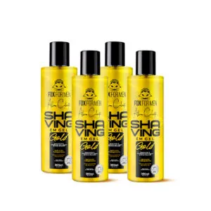 SHAVING EM GEL GOLD ALLAN CALIXTO 300ML 4UNI - FOX FOR MEN