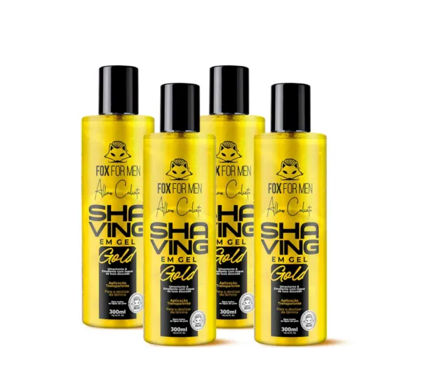 SHAVING EM GEL GOLD ALLAN CALIXTO 300ML 4UNI - FOX FOR MEN SHAVING EM GEL GOLD ALLAN CALIXTO 300ML 4UNI - FOX FOR MEN