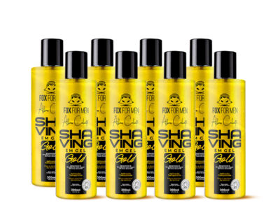 SHAVING EM GEL GOLD ALLAN CALIXTO 300ML 8 UNID - FOX FOR MEN