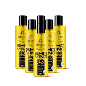 SHAVING EM GEL GOLD ALLAN CALIXTO 300ML 6 UNID - FOX FOR MEN