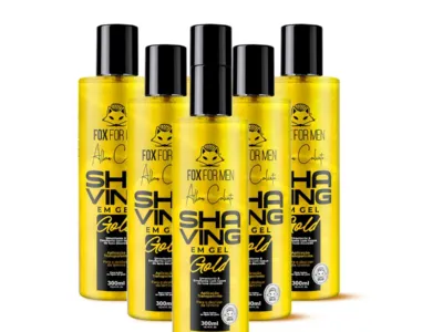 SHAVING EM GEL GOLD ALLAN CALIXTO 300ML 6 UNID - FOX FOR MEN