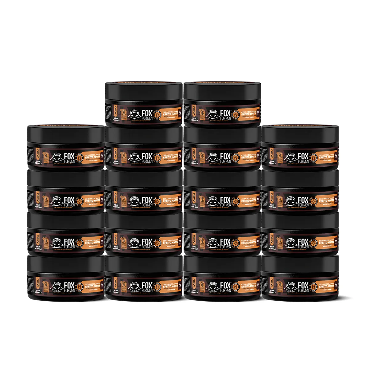 CERA MODELADORA EFEITO MATTE 70G - 18 UNIDADES - FOX FOR MEN - FOX