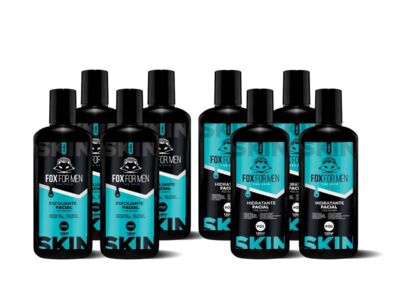 KIT 4 ESFOLIANTE PRE BARBA E 4 HIDRATANTE FACIAL