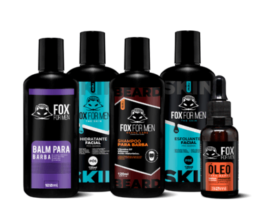 SHAMPOO-PARA-BARBA-10 KIT COMPLETO PARA BARBA E ROSTO SHAMPOO E LINHA SKIN
