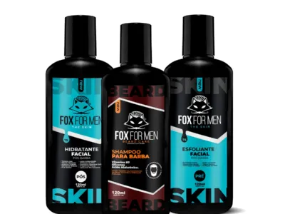 SHAMPOO PARA BARBA E PRE E PÓS BARBA LINHA SKIN
