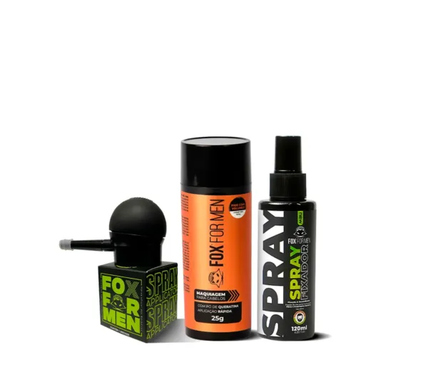 FIBRA CAPILAR CASTANHO + APLICADOR SPRAY + FIXADOR FIBRA CAPILAR CASTANHO + APLICADOR SPRAY + FIXADOR