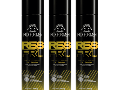 RESFRIADOR DE LAMINAS 400ML/268G 03 UNIDADES - FOX FOR MEN