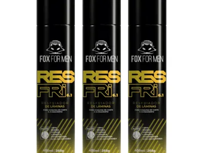 RESFRIADOR DE LAMINAS 400ML/268G 03 UNIDADES - FOX FOR MEN