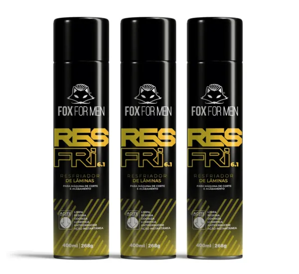 RESFRIADOR DE LAMINAS 400ML/268G 03 UNIDADES - FOX FOR MEN RESFRIADOR DE LAMINAS 400ML/268G 03 UNIDADES - FOX FOR MEN